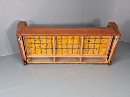 Vintage Danish 3 seater Settee 1970s Danish Tan Leather Retro MCM EB11638 M3SS7