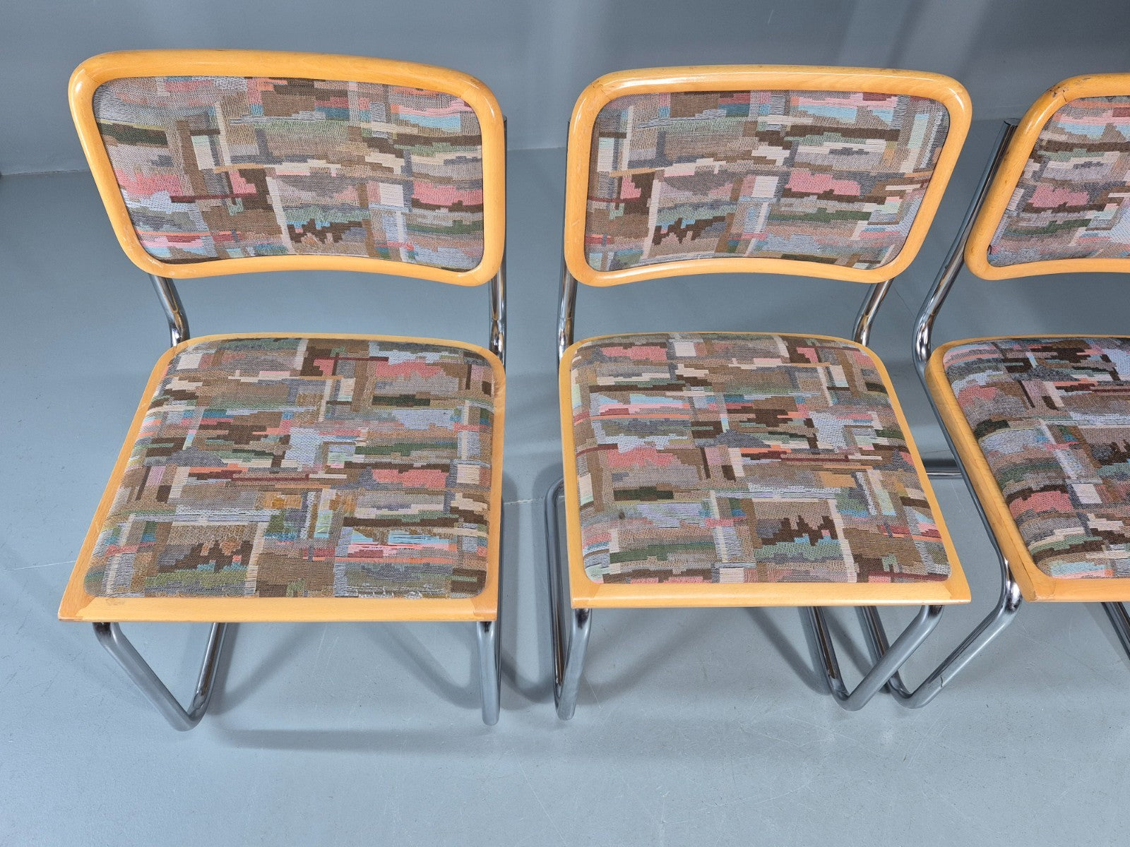 4 Cesca Dining Chairs Marcel Breuer Bauhaus Classic 1980s Retro EB11210 VDIN2