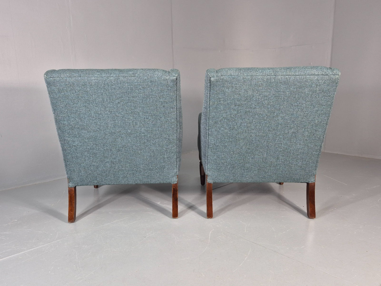 2 Vintage regency Style Armchairs 1970s Danish New Upholstery  EB11135 VCLO13