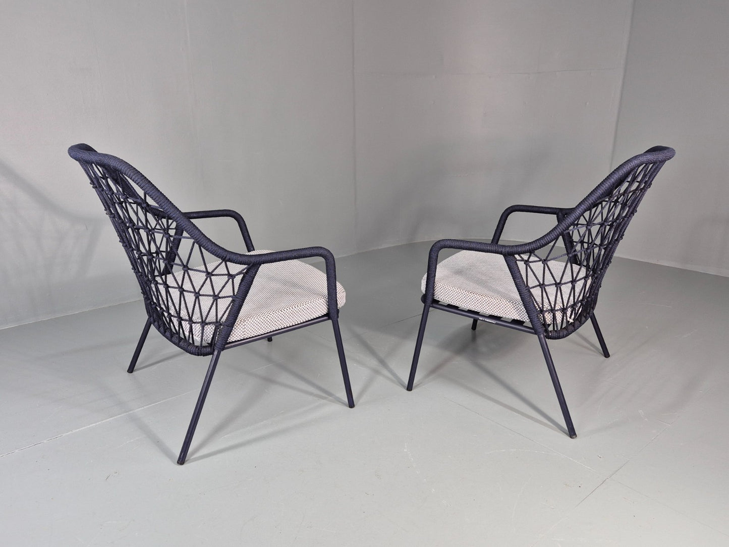 2 Pedrali 3679 Chairs Model Panarea Blue and Grey Modern Design EB11427 MNOR13