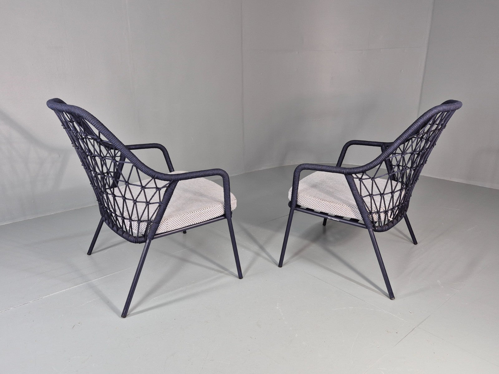 2 Pedrali 3679 Chairs Model Panarea Blue and Grey Modern Design EB11427 MNOR13