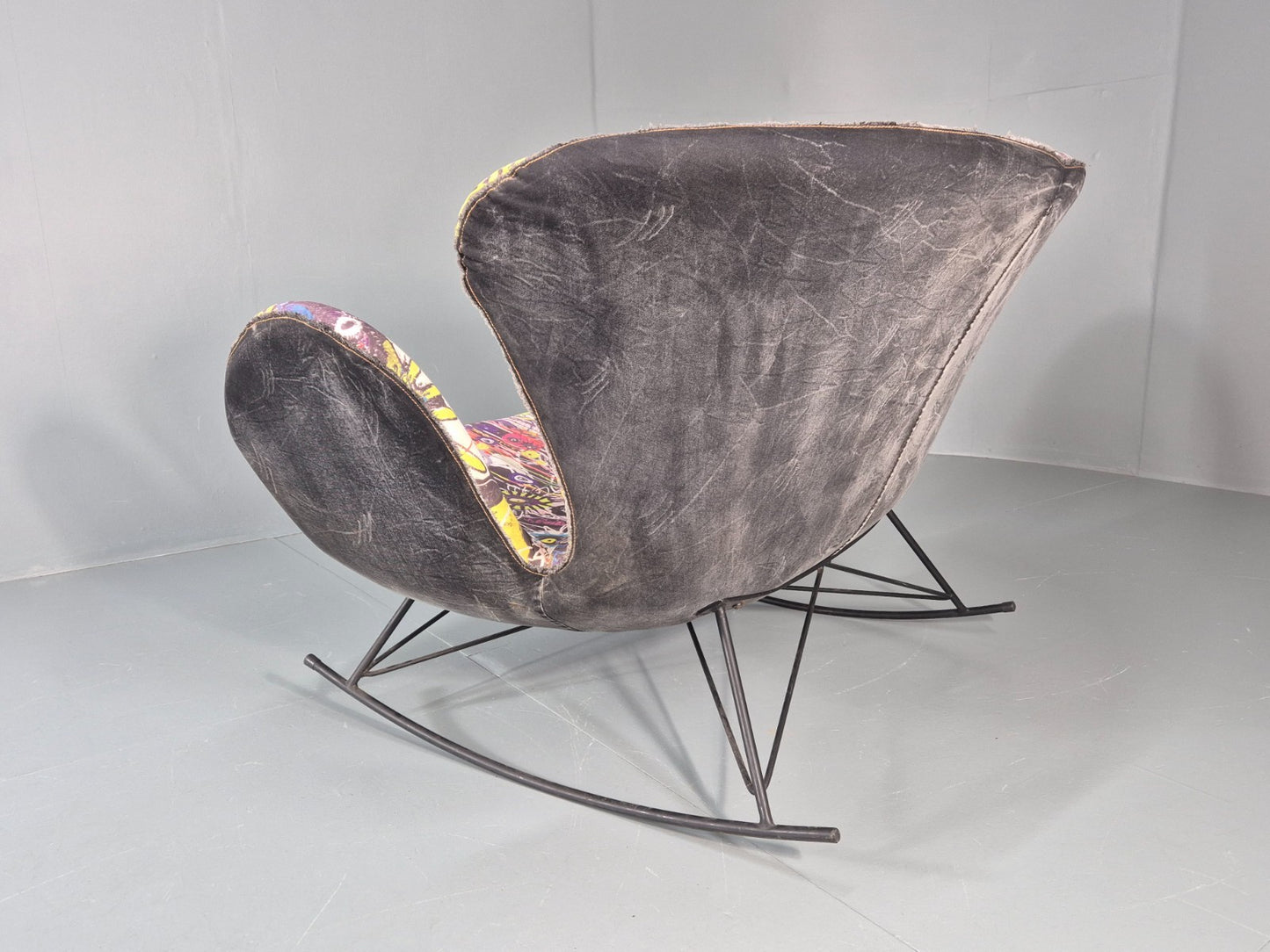 2 Seater Rocking Sofa by Sinnerup Denmark Abstract Colourful Cover EB11369 M2SS11