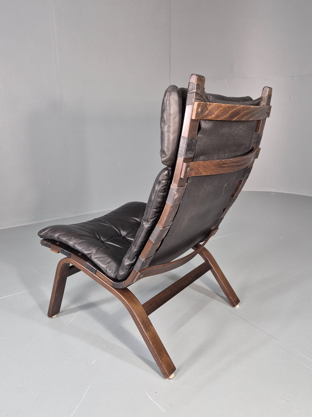 Vintage Farstrup Lounge Chair Danish Design 1970s Retro Leather MCM EB11320 MBEN9