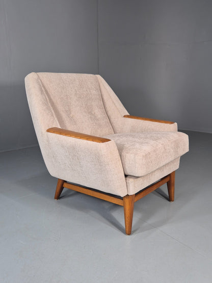 Vintage Danish Mid Century Lounge Chair Teak Frame New Upholstery EB11777 MNOR8