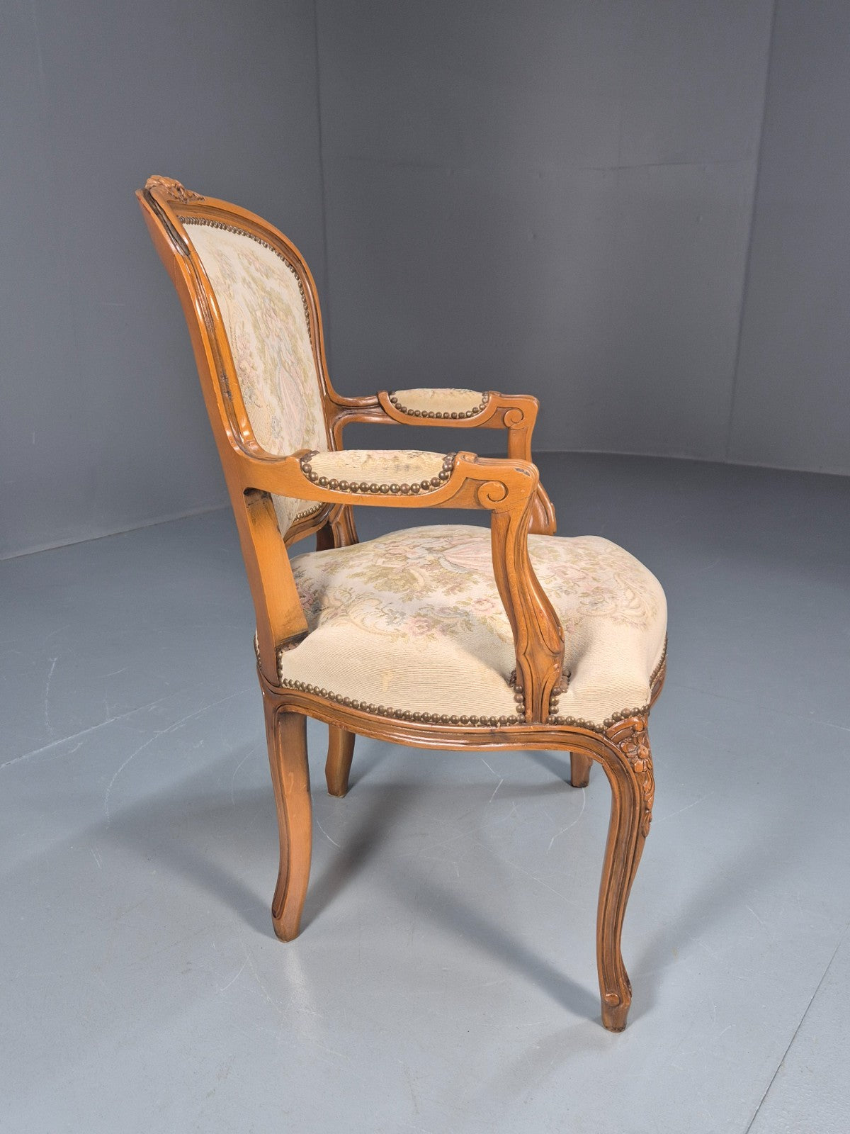 Vintage Rococo Lounge Chair 1960s Danish Retro Repro EB10734 VCLO6