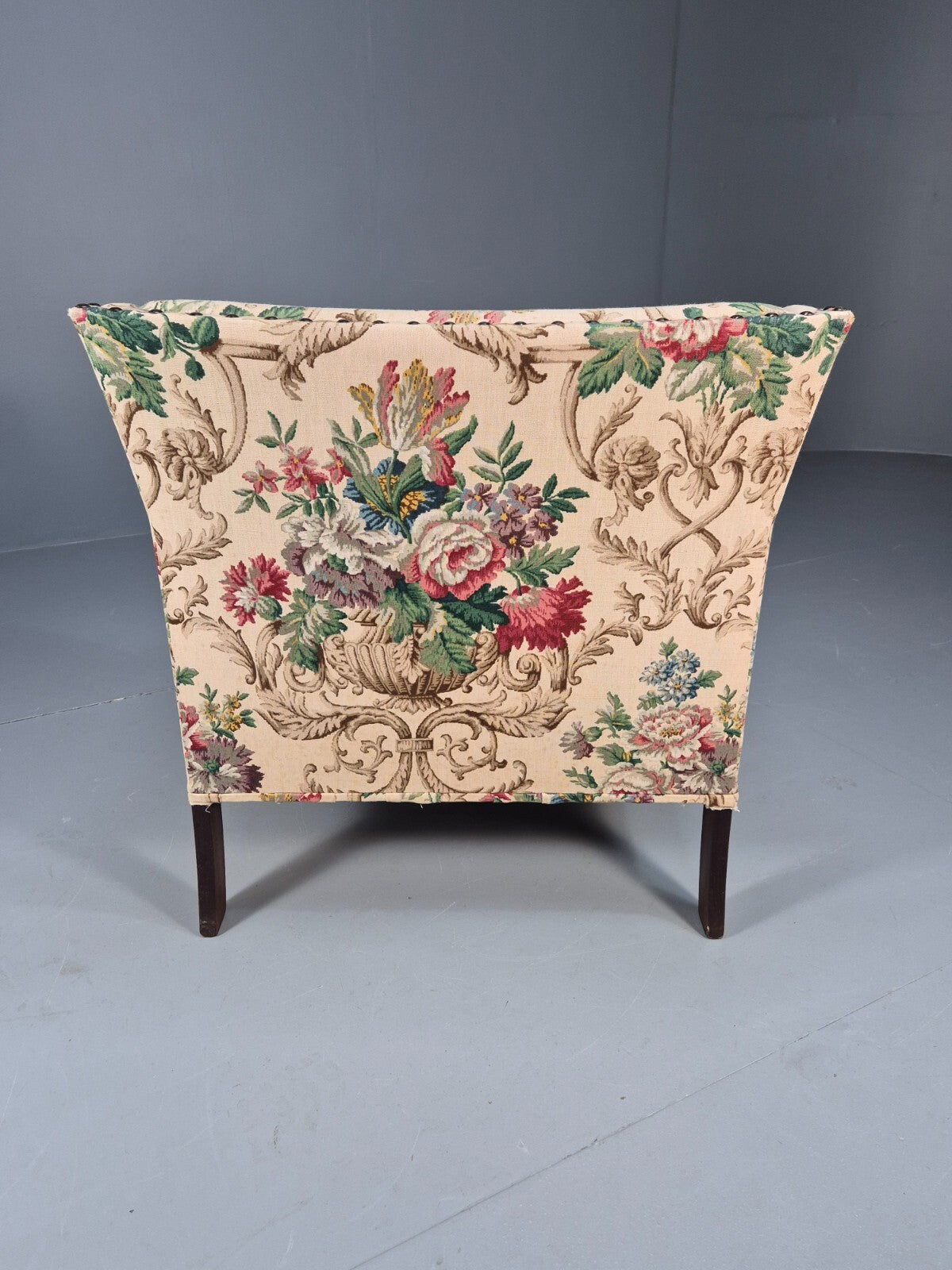 Vintage Danish Lounge Chair Floral Cotton Upholstery 1970s Retro EB07869 MNOR - UKDK FURNITURE