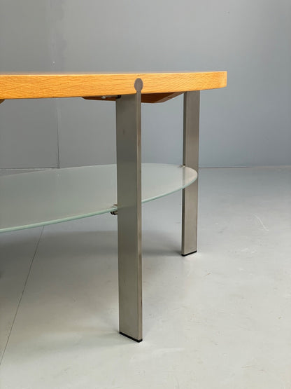 Danish Oval Coffee Table Oak Steel Designed By Ebbe Gehl Naver EB9509 MWOO - UKDK FURNITURE