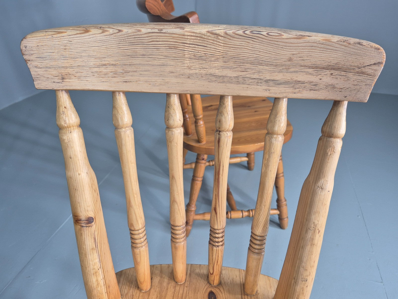 Harlequin set of 4 Vintage Pine Dining Chairs 1980s Retro EB11744 VDIN15