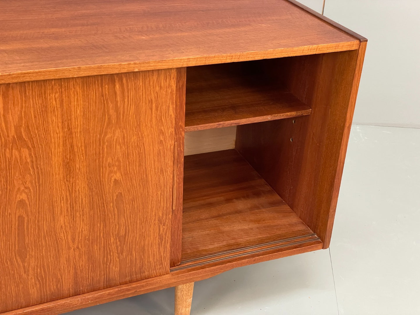 Vintage Teak Sideboard 1960s Midcentury Drawers Shelving Storage EB10945 MWOO7