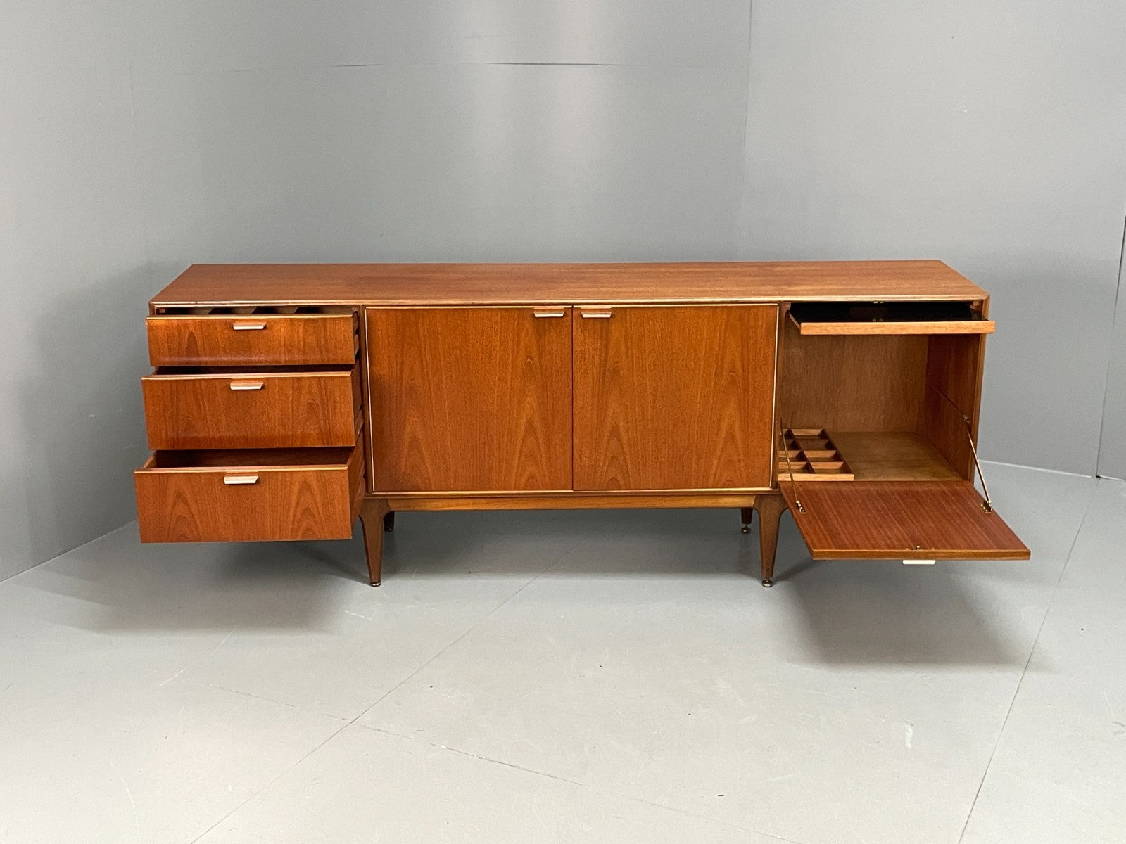 Vintage McIntosh Teak Sideboard 1960s Mid Century Drawers Shelving EB11507 MWOO3
