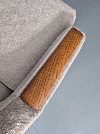 Vintage Danish Mid Century Lounge Chair Teak Frame New Upholstery EB11777 MNOR10