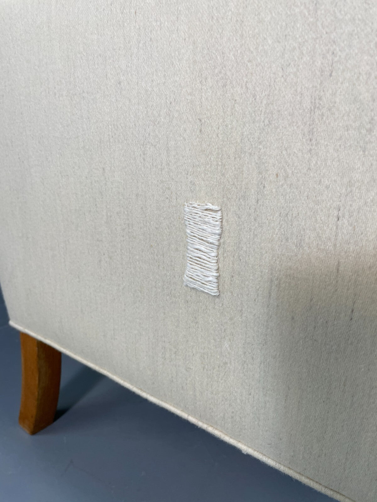 Vintage Danish Lounge Chair Cream Wool Wing Back 1979s Retro MCM EB6620 MNOR4