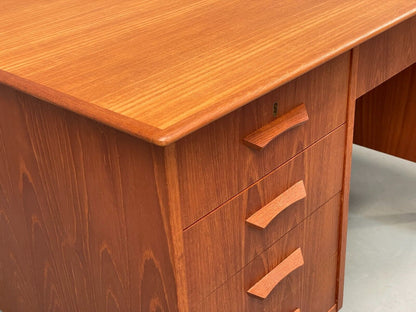 Vintage Danish Teak Desk With Drawers Shelving Mid Century Style EB9125 MWOO - UKDK FURNITURE