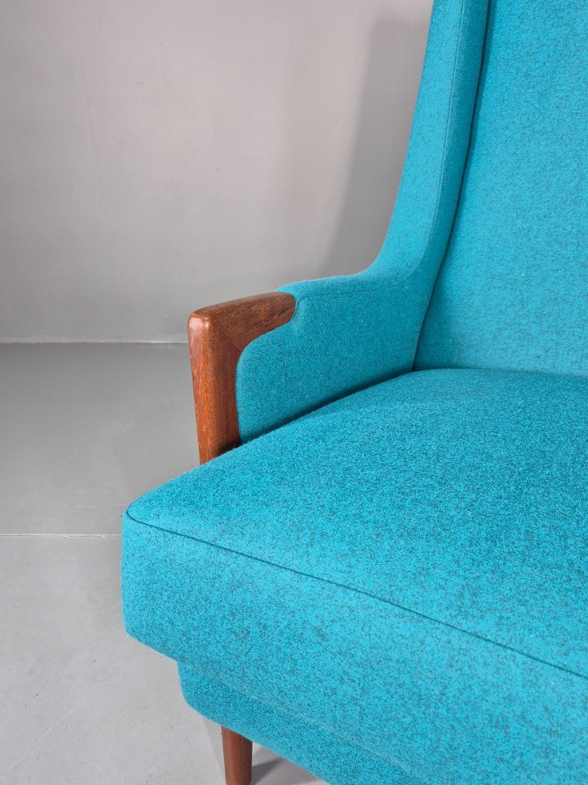 Vintage 1960s Lounge Chair Reupholstered Blue K E Ekselius For JOC EB11092 MNOR5