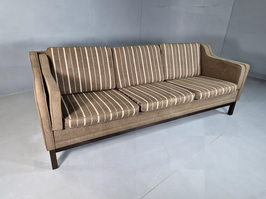 3 Seat Sofa Vintage Danish Khaki Wool Upholstery Mogensen Retro MCM EB7266 M3SS0