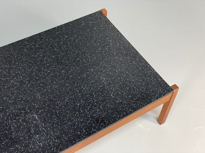 Vintage Teak Coffee Table - Guy Rogers 1960s Black Laminate Top  EB10955 MWOO6