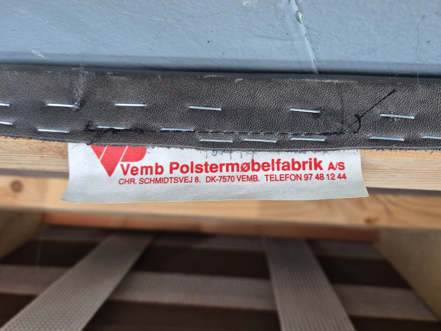 Vintage 3 Seat Sofa Danish Black Leather Vemb MCM Retro 1980s  EB10478 M3SS12