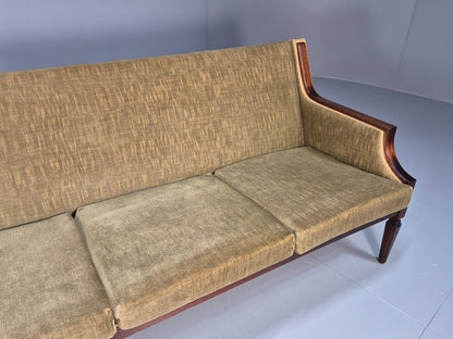 Antique Danish Empire Style Sofa Mahogany and Green velour EB9662 V3SS - UKDK FURNITURE