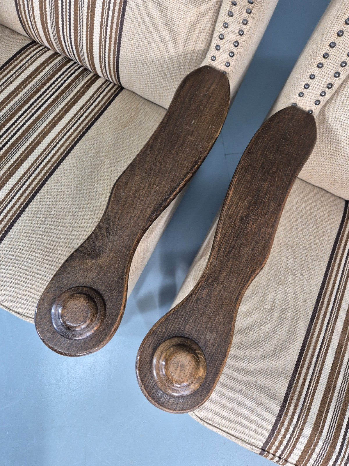 2 Retro Lounge Chairs Danish 1970s Design Kjaernulf Stylings  EB10781 VCLO6