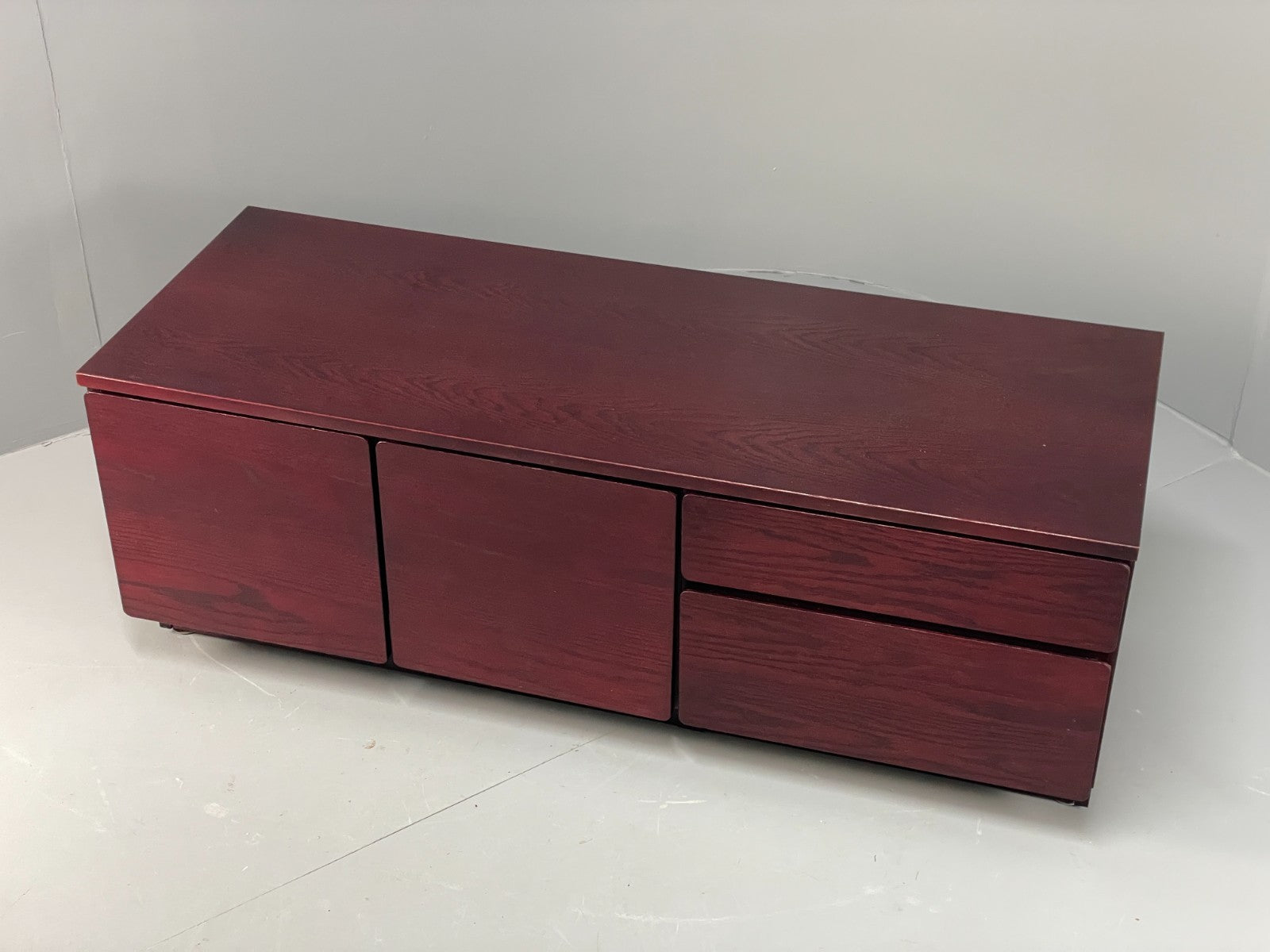 Vintage Low Oak Sideboard Drawers Beaver & Tapley 1980s Tv Unit EB11540 MWOO1