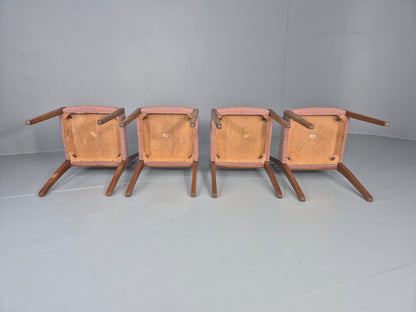 4 Vintage Mid Century Dining Chairs 1960s Retro New Upholstery  EB11823 MDIN7