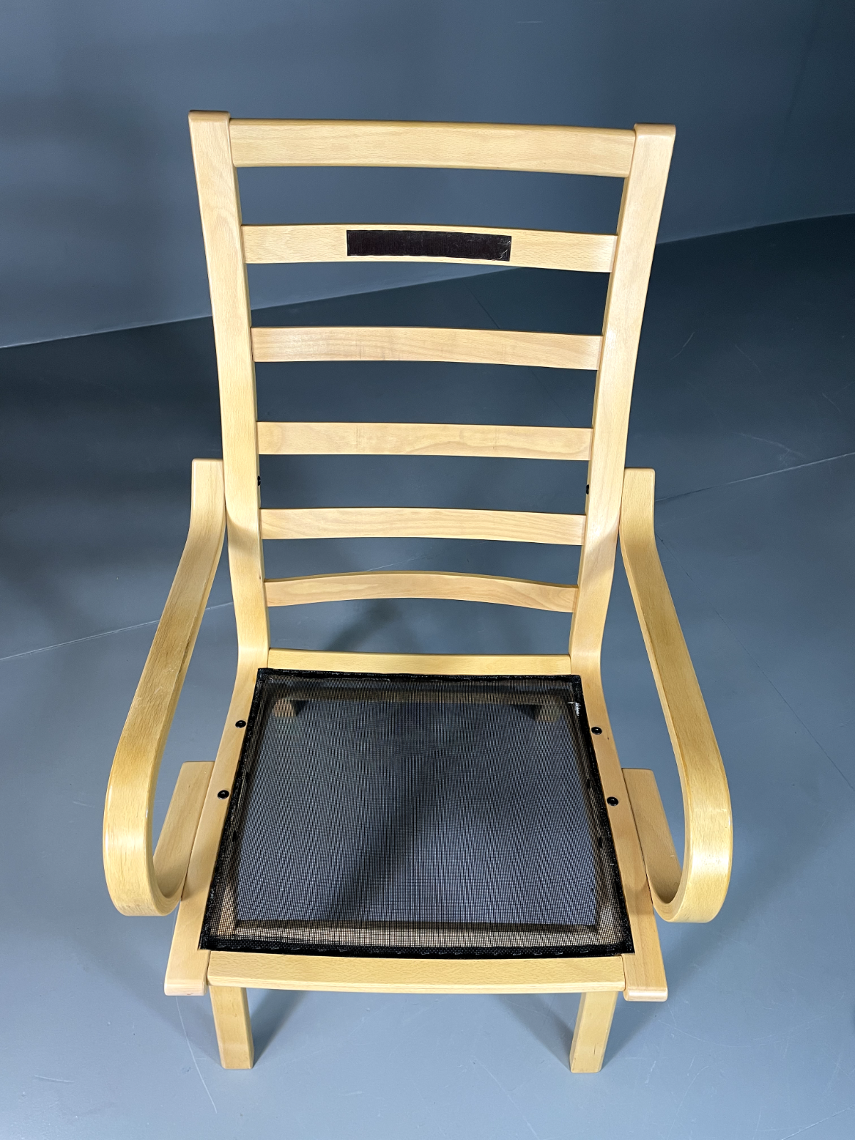 Vintage Danish Lounge Chair Black Leather Bentwood 1980s Retro EB6089 MBEN8