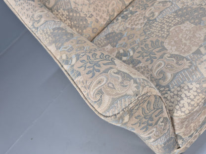 Vintage Danish Floral Upholstered 3 Seat Classic Mid Century Sofa EB9583 M3SS - UKDK FURNITURE