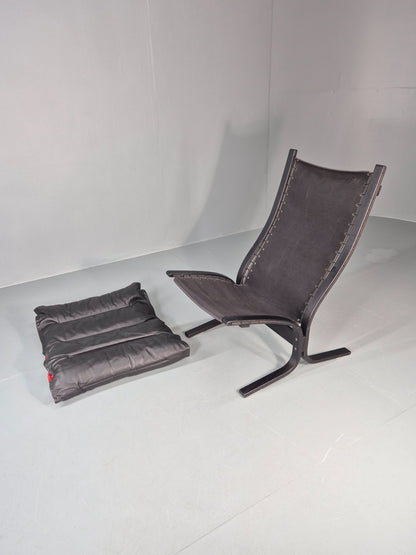 Mid Century Siesta Lounge Chair 1980s Vintage Norway Westnofa Retro EB9907 MBEN10