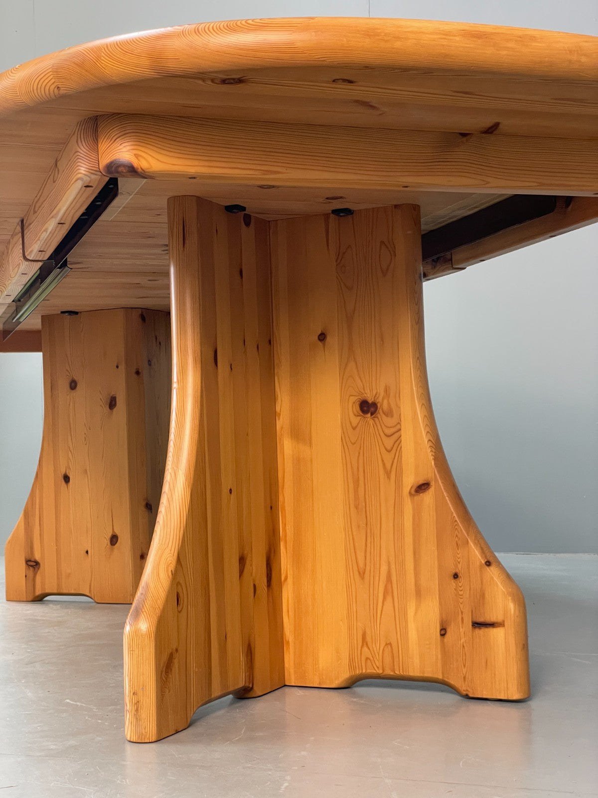 Chunky Pine Dining Table Extending Vintage Danish Retro 1990s EB10858 MWOO13