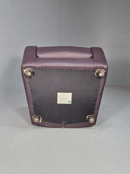 A Vintage Ligne Roset Jonathan Burgundy Leather Club Chair EB9458 MNOR - UKDK FURNITURE