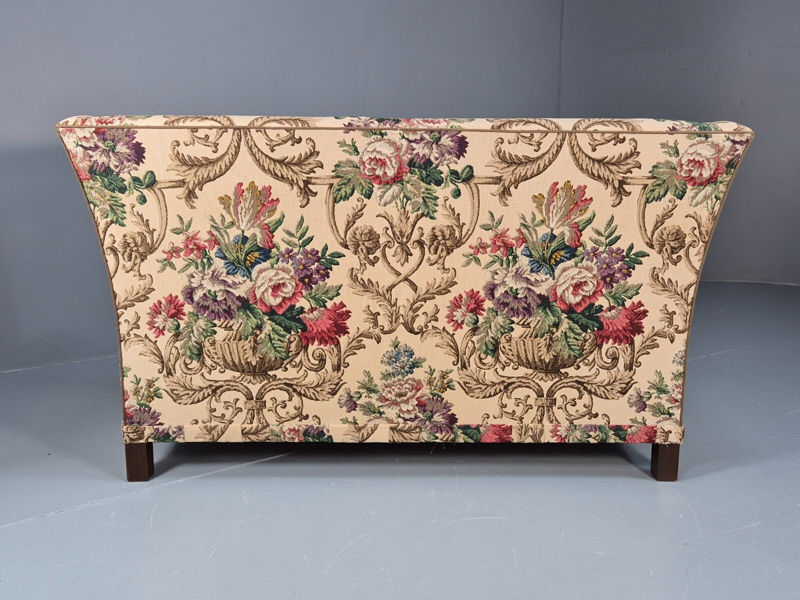Vintage 1940s Danish 2 Seat Sofa Classical Floral Upholstery EB9659 V2SS - UKDK FURNITURE
