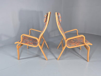 2 Vintage Bentwood Lounge Chairs Finn Ostergaard 1980s Retro MCM EB11337 MBEN7