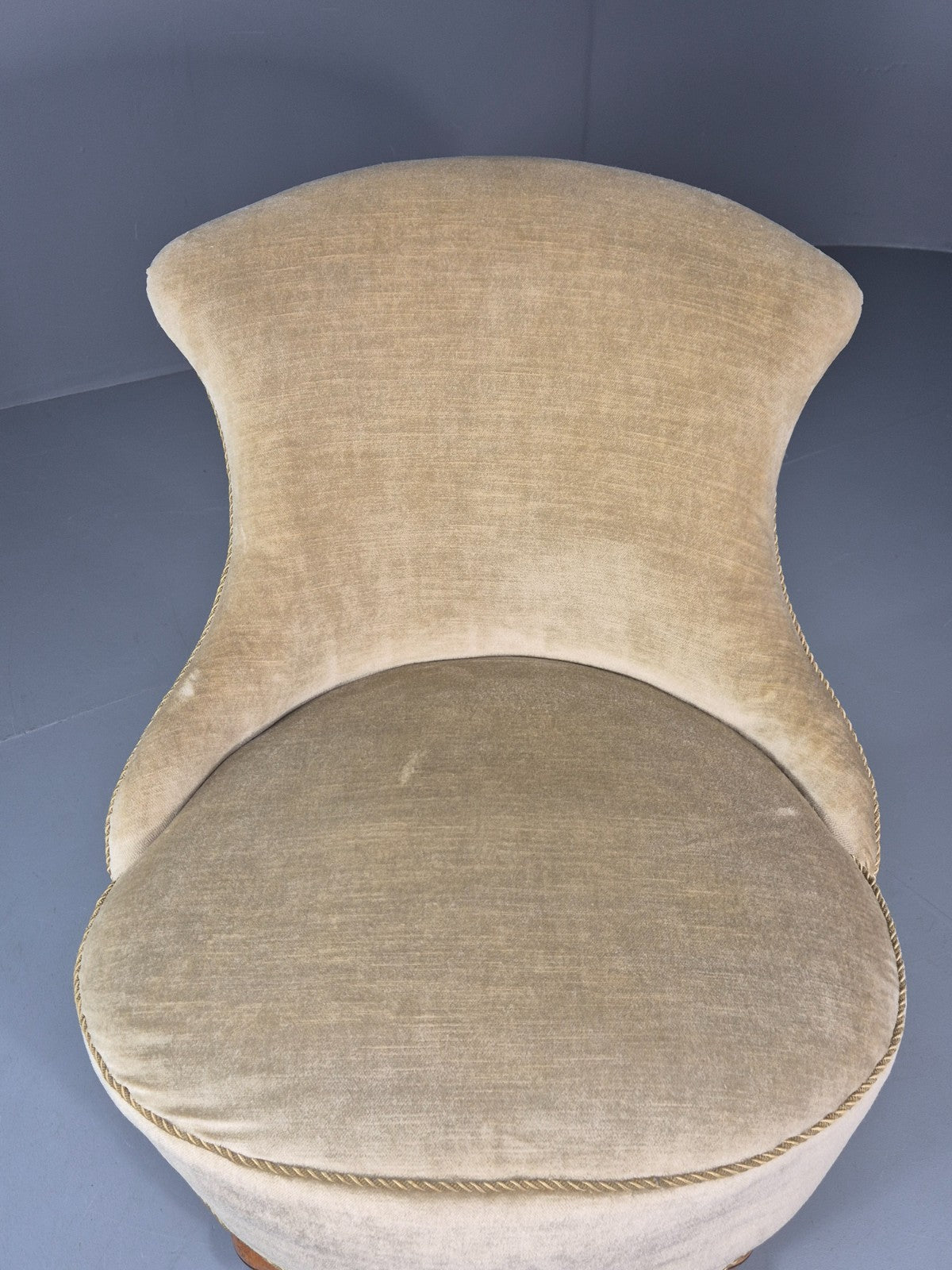 Antique Cocktail Chair Green Velour Vintage Danish 1800s  EB10761 VCLO14