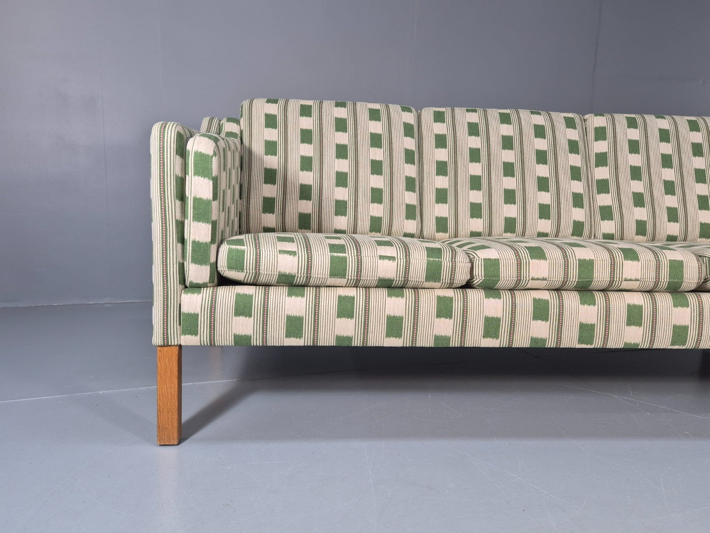 Mid Century Three Seater Sofa Danish Lost and Found Upholstery MCM EB10971 M3SS2