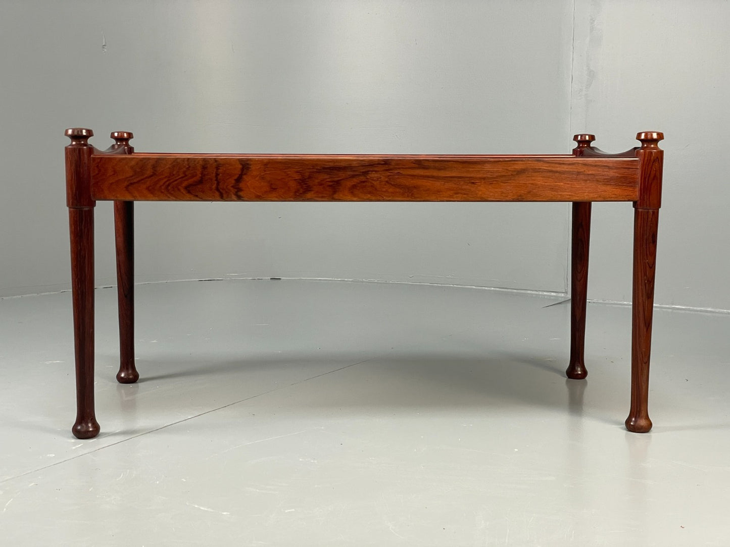 Vintage Danish Side Table - 1960s Mid Century Dark Wood EB10834 MWOO2