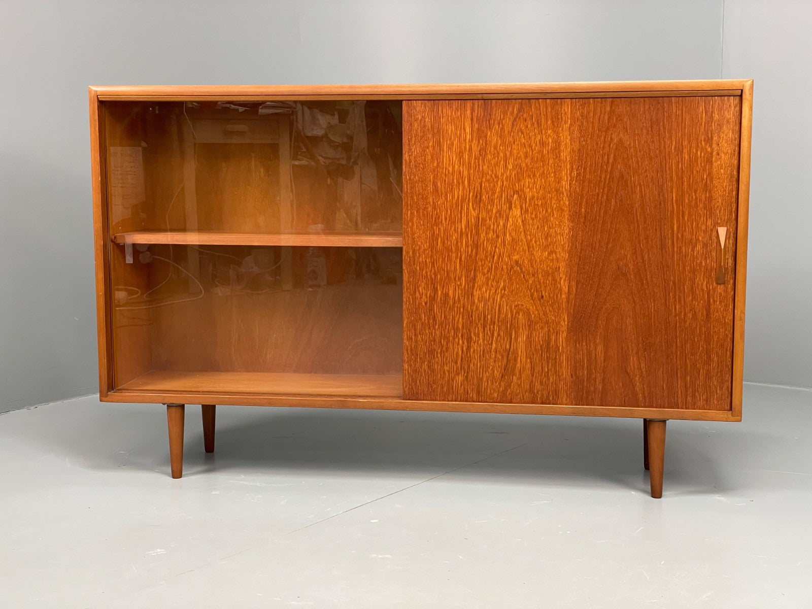 Vintage Teak Glazed Bookcase By H.Gibbs 1960s Shelving Retro  EB10968 MWOO0