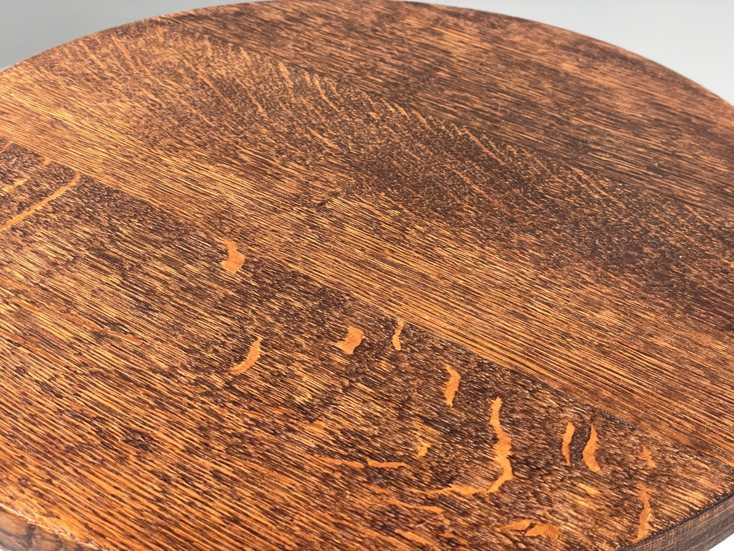 Vintage Oak Side Table With Pine Base Danish EB10828 MWOO4