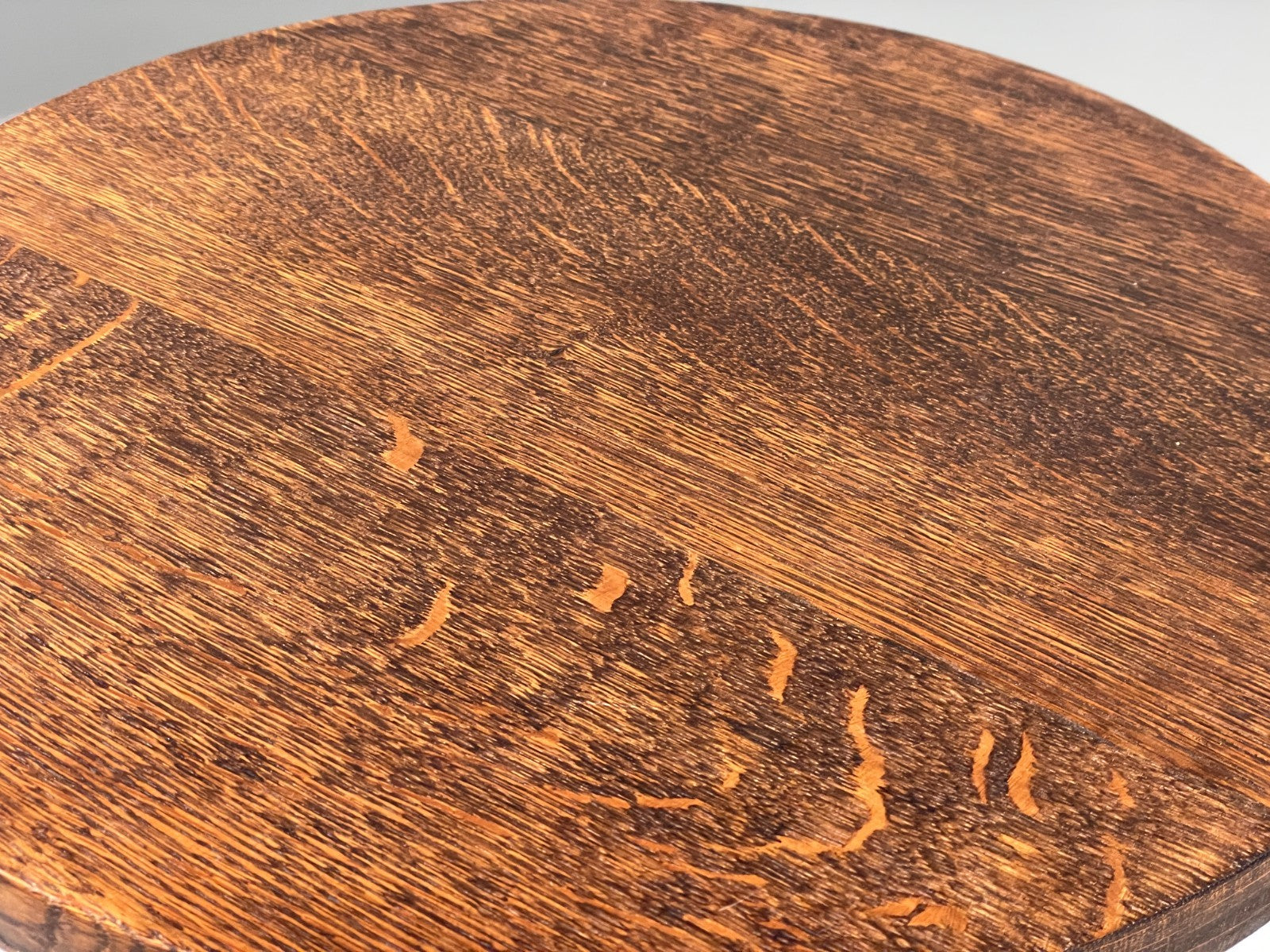 Vintage Oak Side Table With Pine Base Danish EB10828 MWOO4