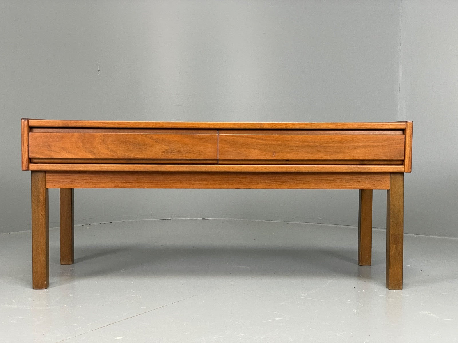 Vintage Teak Side Table With Drawers 1960s Mid Century EB11200 MWOO1