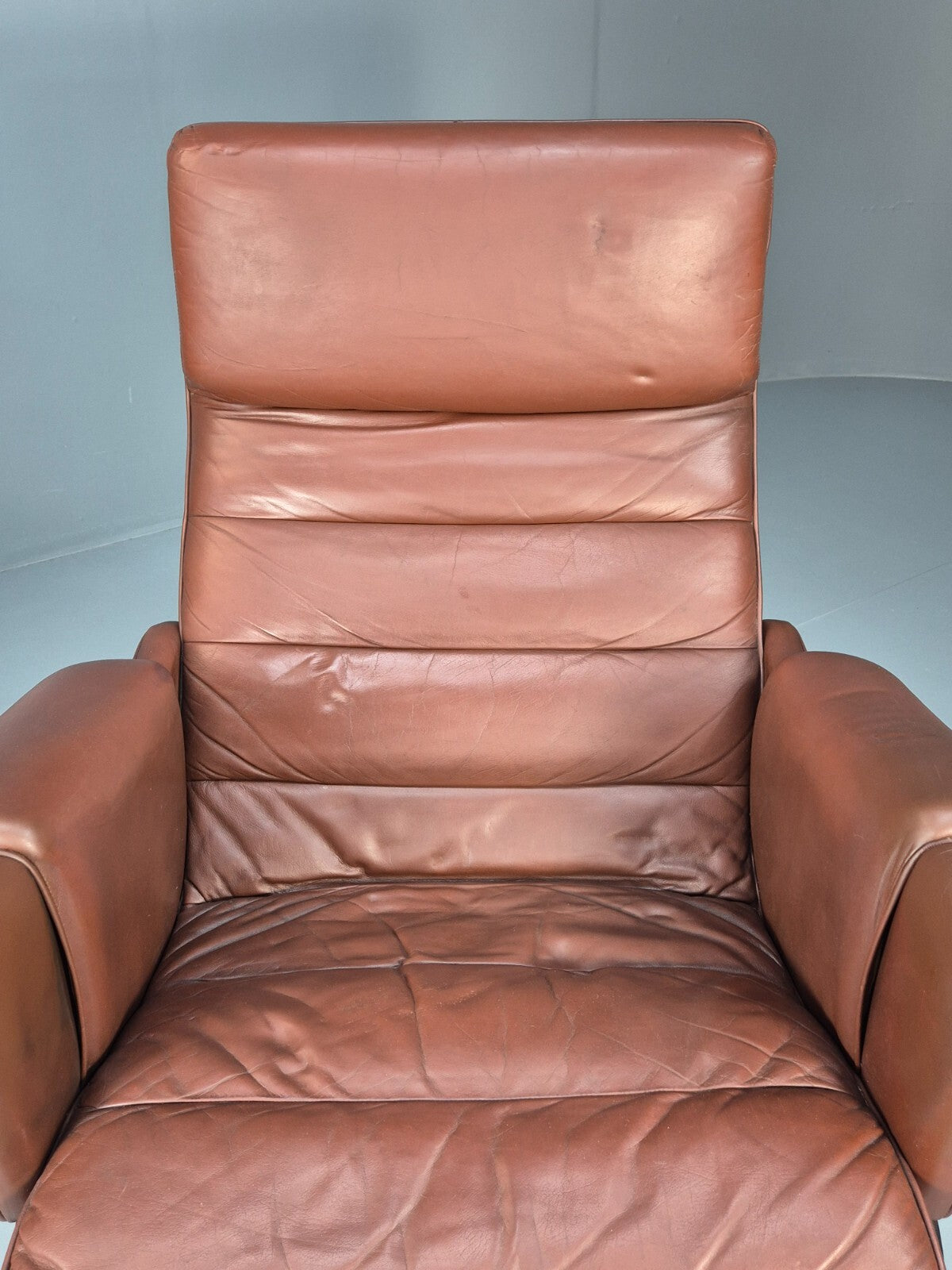 Vintage Danish Brown Leather Lounge Chair 1970s Retro MCM EB9266 MNOR - UKDK FURNITURE