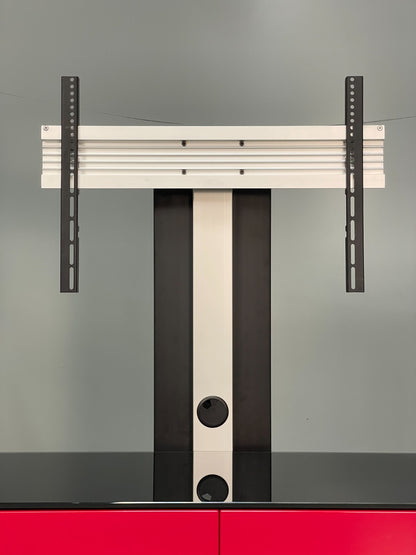 Media Unit TV Stand Modern Red & Black Adjustable TV Mount Drawers EB10951 MWOO2