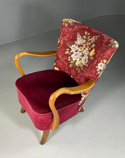 Vintage Lounge Chair Alfred Christensen Slagelse Mobelfabrik Floral VEB6781 MNOR12
