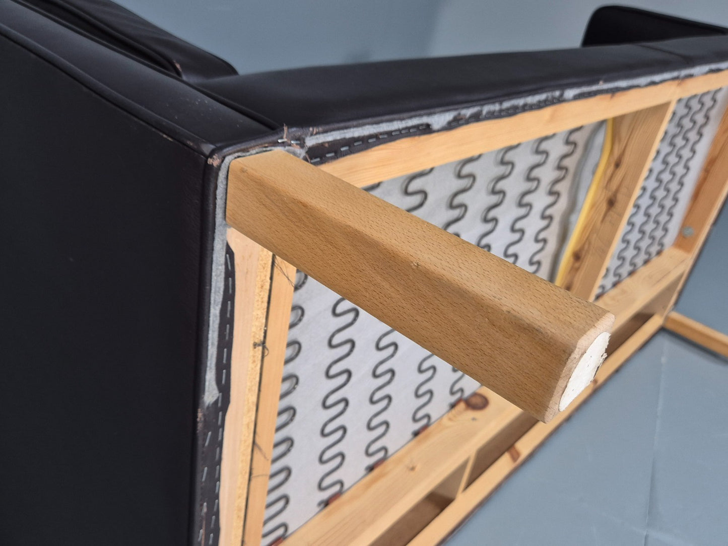 Mid Century Two Seater Sofa Danish Brown Leather Mogensen Vintage  EB10107 M2SS9