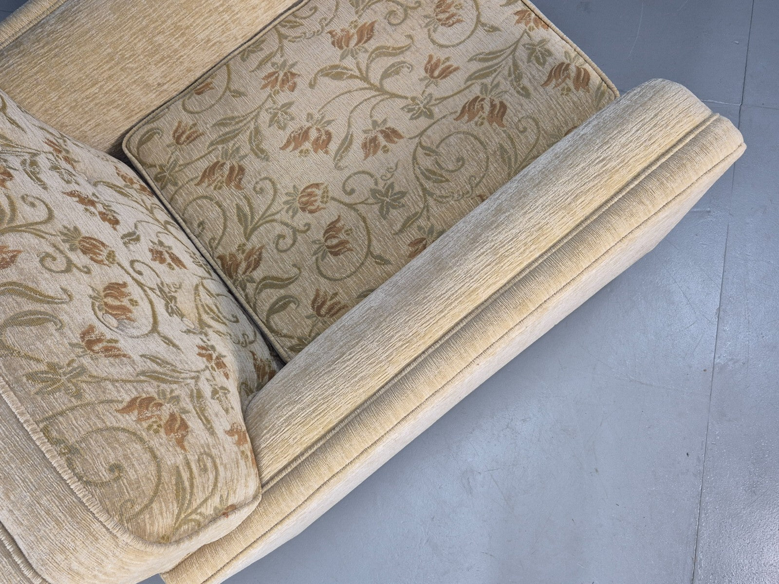 Vintage 1960s Lounge Chair in Cream Floral Retro MCM EB9682 MNOR - UKDK FURNITURE