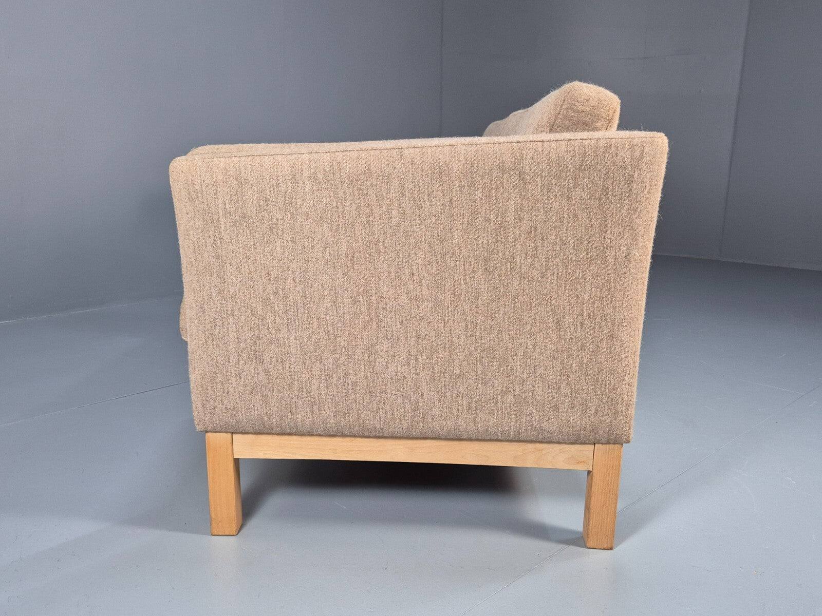 Vintage Danish Mid Century 2 Seat Sofa Beige Wool 1970s EB9668 M2SS - UKDK FURNITURE
