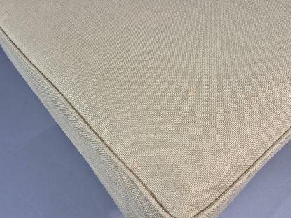 Mid Century Footstool Danish Vintage Green Wool Teak Frame 1970s EB11034 MFOO6