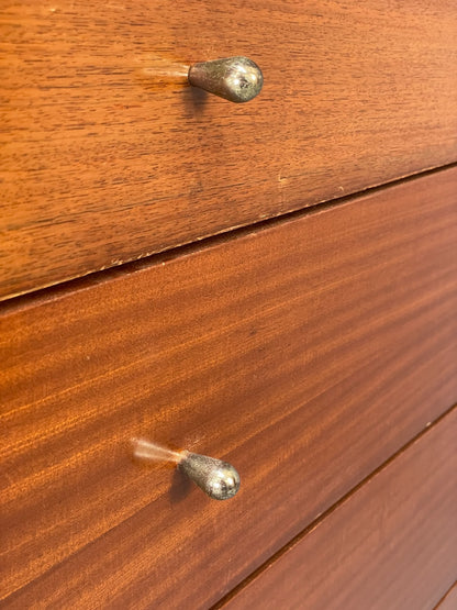 Vintage Austinsuite Chest Of Drawers Walnut Brass Handles 1960s EB10677 MWOO18