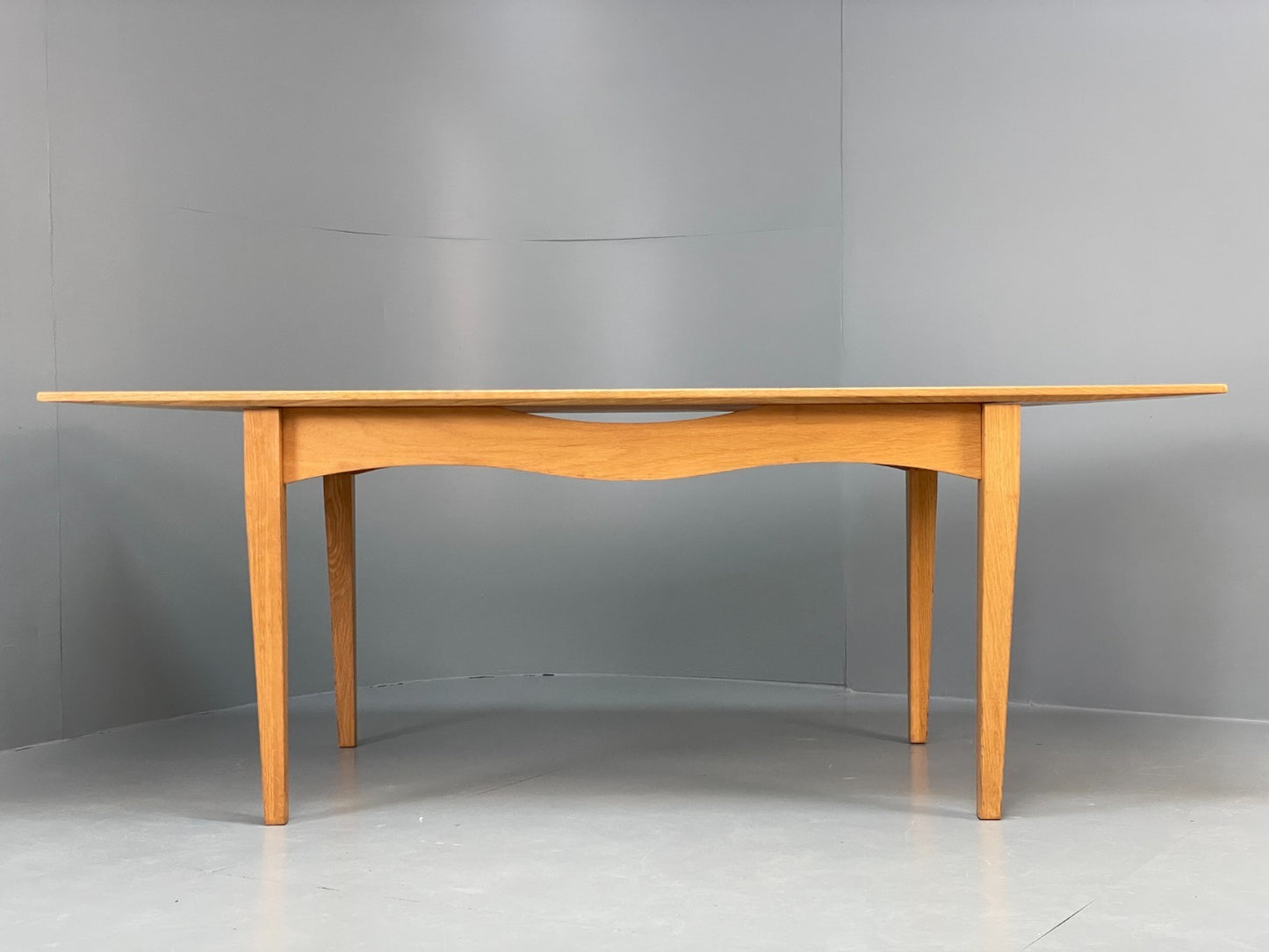 Modern Oak Dining Table - Solid Wood Removable Legs Post Modern  EB10944 MWOO1