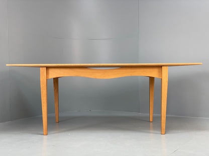 Modern Oak Dining Table - Solid Wood Removable Legs Post Modern  EB10944 MWOO1