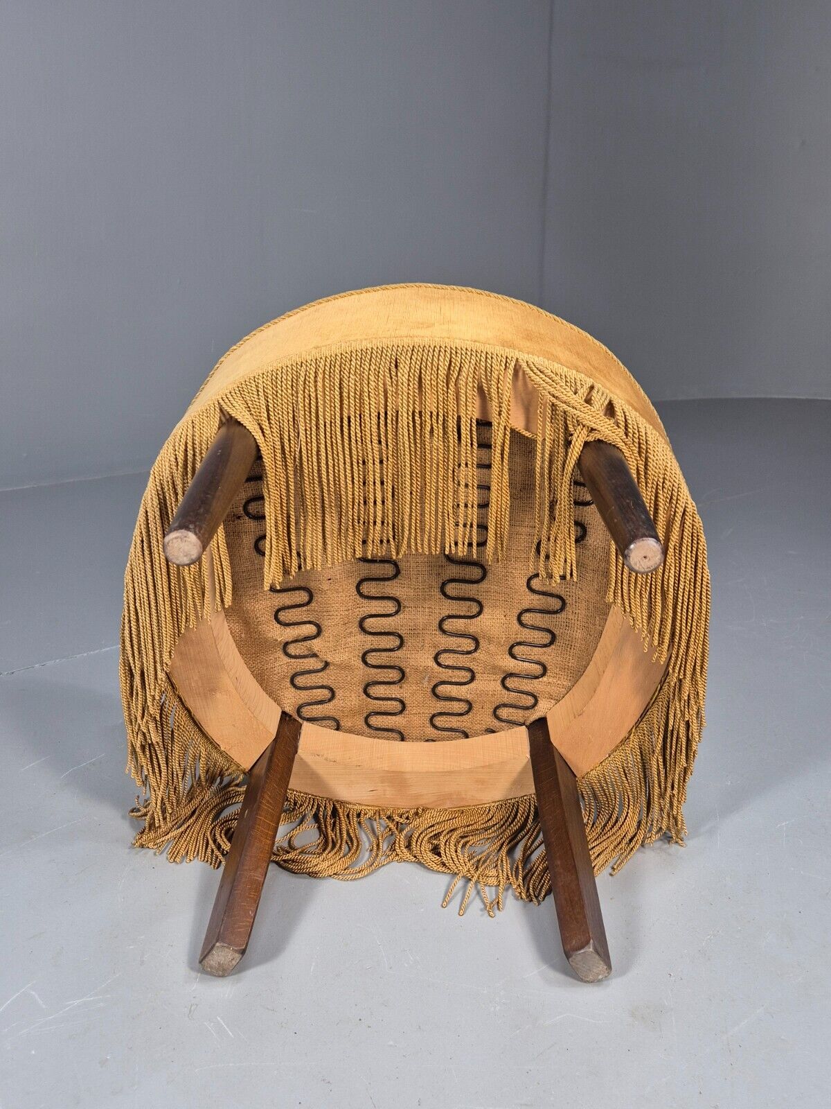 Vintage Danish Lounge Chair Gold Velour 1930s Boudoir Suite EB8978 VCLO - UKDK FURNITURE